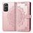 Funda de Cuero Cartera con Soporte Patron de Moda Carcasa para OnePlus 9 Pro 5G Oro Rosa