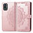 Funda de Cuero Cartera con Soporte Patron de Moda Carcasa para OnePlus 9R 5G Oro Rosa