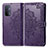 Funda de Cuero Cartera con Soporte Patron de Moda Carcasa para OnePlus Nord N200 5G Morado