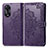 Funda de Cuero Cartera con Soporte Patron de Moda Carcasa para Oppo A18 Morado