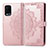 Funda de Cuero Cartera con Soporte Patron de Moda Carcasa para Oppo A54 4G Oro Rosa