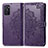 Funda de Cuero Cartera con Soporte Patron de Moda Carcasa para Oppo A55S 5G Morado