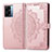 Funda de Cuero Cartera con Soporte Patron de Moda Carcasa para Oppo A57 5G Oro Rosa