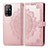 Funda de Cuero Cartera con Soporte Patron de Moda Carcasa para Oppo A94 5G Oro Rosa