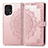 Funda de Cuero Cartera con Soporte Patron de Moda Carcasa para Oppo Find X5 5G Oro Rosa