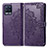 Funda de Cuero Cartera con Soporte Patron de Moda Carcasa para Realme 8 4G Morado