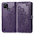 Funda de Cuero Cartera con Soporte Patron de Moda Carcasa para Realme C21Y Morado