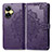 Funda de Cuero Cartera con Soporte Patron de Moda Carcasa para Realme C55 Morado