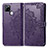 Funda de Cuero Cartera con Soporte Patron de Moda Carcasa para Realme Q2i 5G Morado