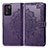 Funda de Cuero Cartera con Soporte Patron de Moda Carcasa para Realme Q3s 5G Morado