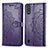 Funda de Cuero Cartera con Soporte Patron de Moda Carcasa para Samsung Galaxy A01 SM-A015 Morado