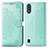 Funda de Cuero Cartera con Soporte Patron de Moda Carcasa para Samsung Galaxy A01 SM-A015 Verde