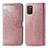 Funda de Cuero Cartera con Soporte Patron de Moda Carcasa para Samsung Galaxy A02s Oro Rosa