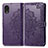 Funda de Cuero Cartera con Soporte Patron de Moda Carcasa para Samsung Galaxy A03 Core Morado