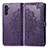 Funda de Cuero Cartera con Soporte Patron de Moda Carcasa para Samsung Galaxy A04s Morado