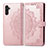 Funda de Cuero Cartera con Soporte Patron de Moda Carcasa para Samsung Galaxy A04s Oro Rosa