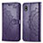 Funda de Cuero Cartera con Soporte Patron de Moda Carcasa para Samsung Galaxy A10 Morado