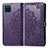 Funda de Cuero Cartera con Soporte Patron de Moda Carcasa para Samsung Galaxy A12 Nacho Morado