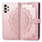 Funda de Cuero Cartera con Soporte Patron de Moda Carcasa para Samsung Galaxy A13 4G Oro Rosa