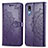 Funda de Cuero Cartera con Soporte Patron de Moda Carcasa para Samsung Galaxy A2 Core A260F A260G Morado