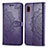 Funda de Cuero Cartera con Soporte Patron de Moda Carcasa para Samsung Galaxy A20 SC-02M SCV46 Morado