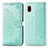 Funda de Cuero Cartera con Soporte Patron de Moda Carcasa para Samsung Galaxy A20 SC-02M SCV46 Verde