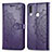 Funda de Cuero Cartera con Soporte Patron de Moda Carcasa para Samsung Galaxy A20s Morado