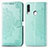 Funda de Cuero Cartera con Soporte Patron de Moda Carcasa para Samsung Galaxy A20s Verde