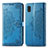 Funda de Cuero Cartera con Soporte Patron de Moda Carcasa para Samsung Galaxy A21 SC-42A Azul