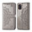 Funda de Cuero Cartera con Soporte Patron de Moda Carcasa para Samsung Galaxy A31 Gris