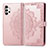 Funda de Cuero Cartera con Soporte Patron de Moda Carcasa para Samsung Galaxy A32 4G Oro Rosa