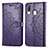 Funda de Cuero Cartera con Soporte Patron de Moda Carcasa para Samsung Galaxy A40 Morado