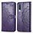 Funda de Cuero Cartera con Soporte Patron de Moda Carcasa para Samsung Galaxy A50 Morado