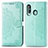 Funda de Cuero Cartera con Soporte Patron de Moda Carcasa para Samsung Galaxy A60 Verde