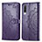 Funda de Cuero Cartera con Soporte Patron de Moda Carcasa para Samsung Galaxy A70 Morado