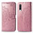 Funda de Cuero Cartera con Soporte Patron de Moda Carcasa para Samsung Galaxy A70 Oro Rosa