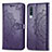 Funda de Cuero Cartera con Soporte Patron de Moda Carcasa para Samsung Galaxy A90 5G Morado