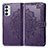 Funda de Cuero Cartera con Soporte Patron de Moda Carcasa para Samsung Galaxy F23 5G Morado