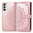 Funda de Cuero Cartera con Soporte Patron de Moda Carcasa para Samsung Galaxy F23 5G Oro Rosa