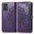 Funda de Cuero Cartera con Soporte Patron de Moda Carcasa para Samsung Galaxy F52 5G Morado