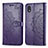 Funda de Cuero Cartera con Soporte Patron de Moda Carcasa para Samsung Galaxy M01 Core Morado