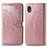 Funda de Cuero Cartera con Soporte Patron de Moda Carcasa para Samsung Galaxy M01 Core Oro Rosa