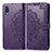 Funda de Cuero Cartera con Soporte Patron de Moda Carcasa para Samsung Galaxy M02 Morado