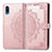 Funda de Cuero Cartera con Soporte Patron de Moda Carcasa para Samsung Galaxy M02 Oro Rosa