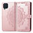 Funda de Cuero Cartera con Soporte Patron de Moda Carcasa para Samsung Galaxy M32 4G Oro Rosa