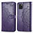 Funda de Cuero Cartera con Soporte Patron de Moda Carcasa para Samsung Galaxy M60s Morado