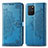 Funda de Cuero Cartera con Soporte Patron de Moda Carcasa para Samsung Galaxy M80S Azul