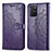 Funda de Cuero Cartera con Soporte Patron de Moda Carcasa para Samsung Galaxy M80S Morado