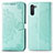 Funda de Cuero Cartera con Soporte Patron de Moda Carcasa para Samsung Galaxy Note 10 5G Verde