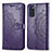 Funda de Cuero Cartera con Soporte Patron de Moda Carcasa para Samsung Galaxy S20 5G Morado